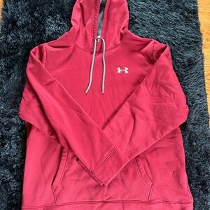 Under Armour Crimson and Gray Hoodie